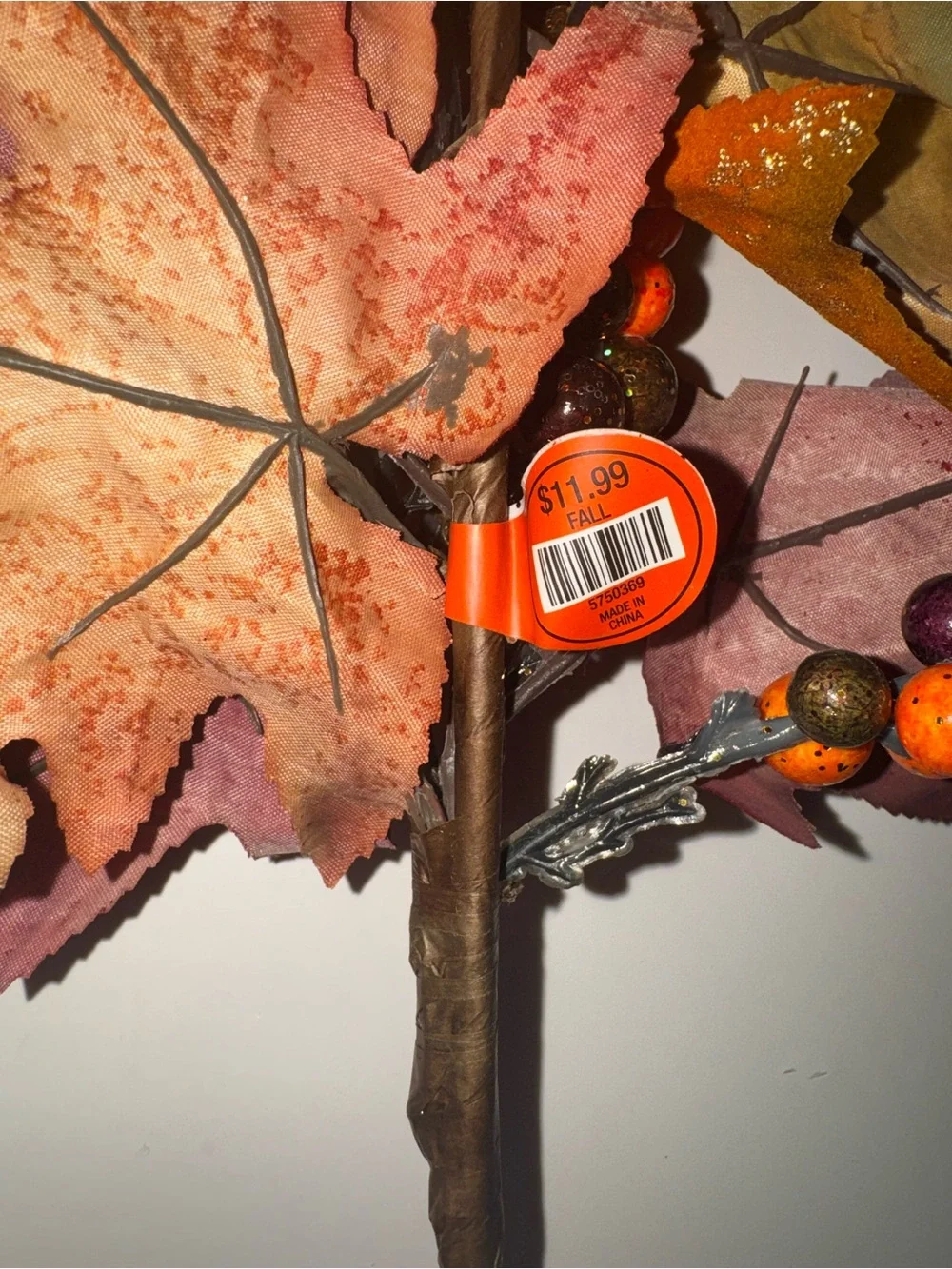 Hobby Lobby Orange & Burgundy Maple Berry Stem